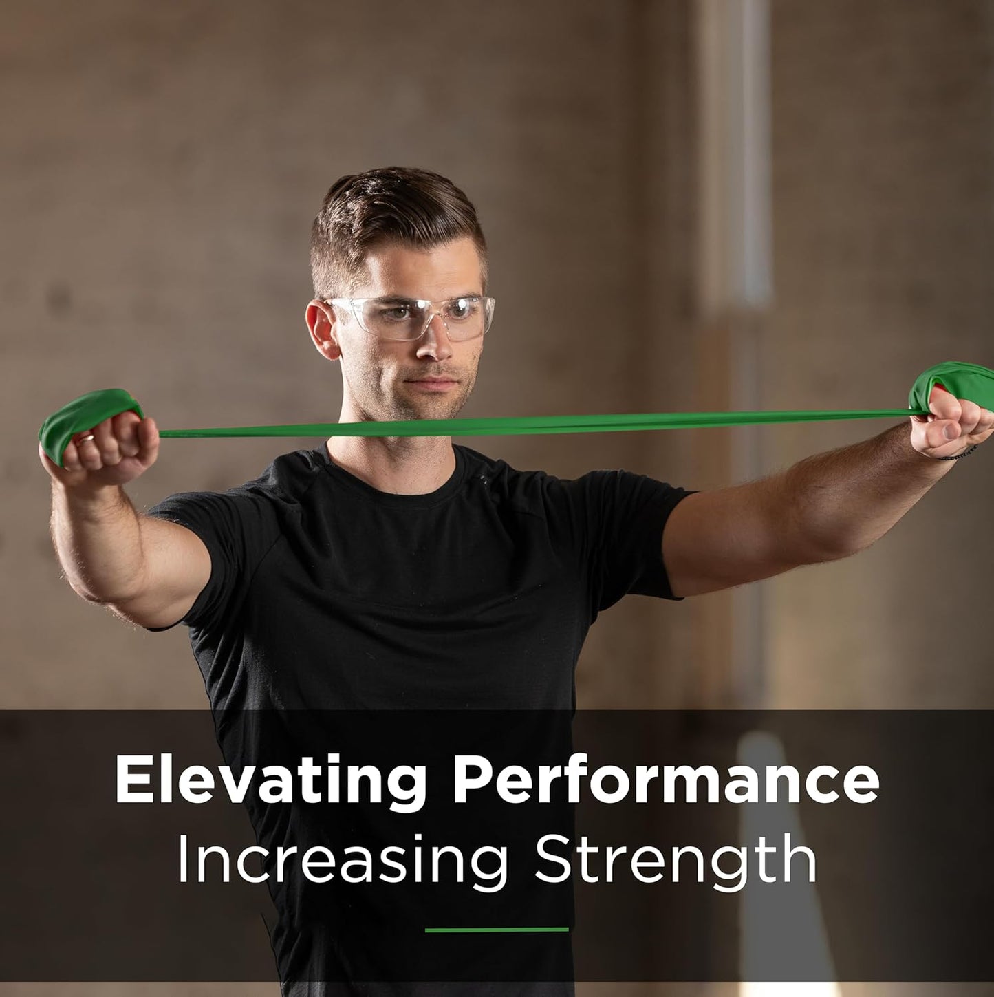 THERABAND Professional Latex Resistance Bands For Rehabilitation, Portable Fitness and Workout, Home Exercise, 5 Foot, Green, Heavy, Level 4, Individual Package