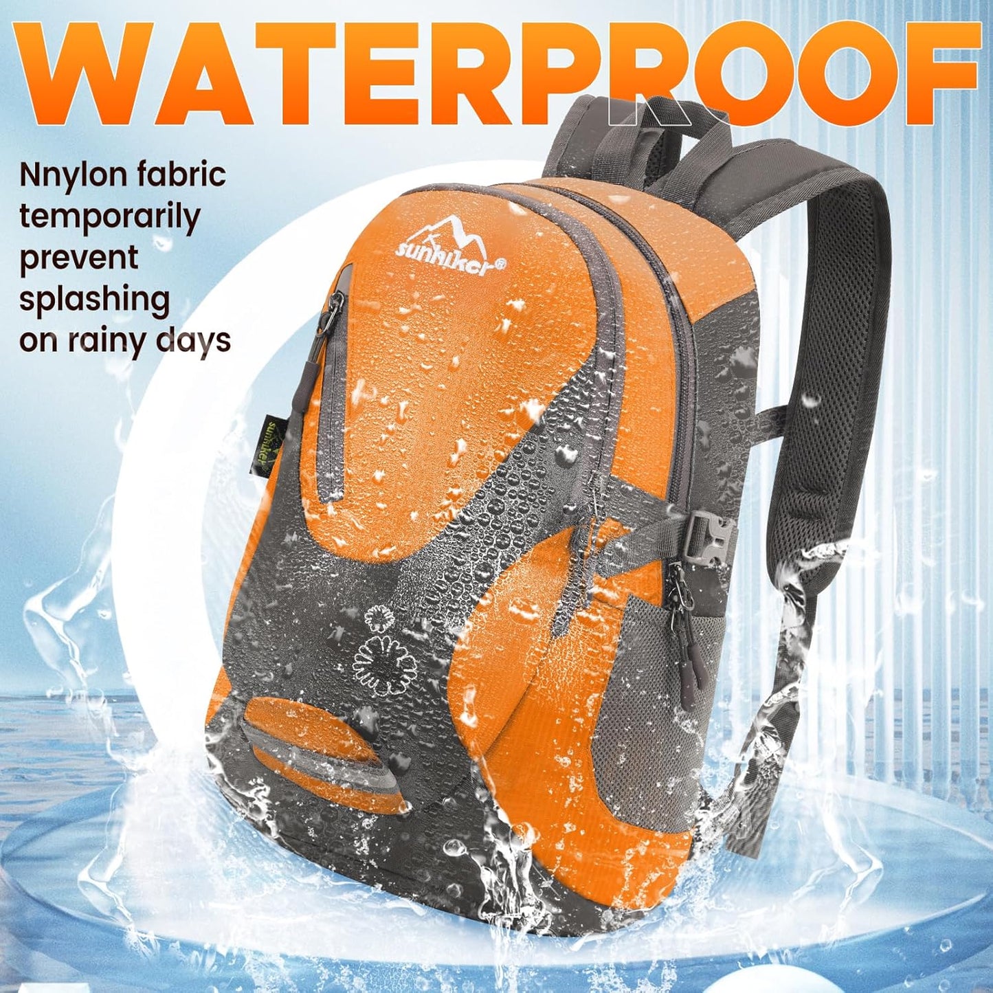 sunhiker Cycling Hiking Backpack Water Resistant Travel Backpack Lightweight SMALL Daypack M0714