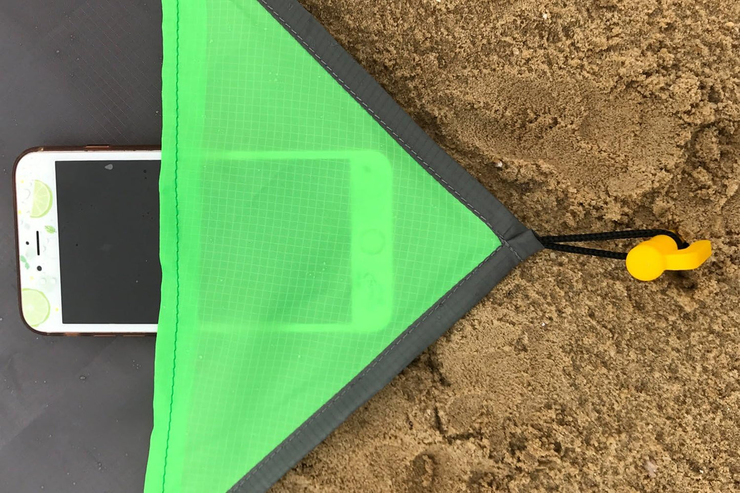 Outdoor Blanket (71" x 55") -Compact, Lightweight, Sand Proof Pocket Blanket Best Mat for The Beach, Hiking, Travel, Camping, Festivals with Pockets, Loops, Stakes, Carabiner