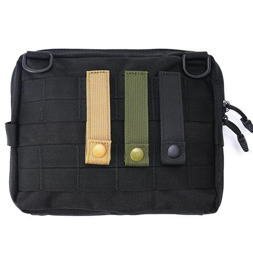 Molle Straps with Snaps 4 inch, Tactical Mod Strap Molle Webbing Straps, Military Backpack Molle Accessories Snap Strap,Outdoor Bag Nylon Thumb Molle Connectors Black/Army Green/Coyote (4, Black)