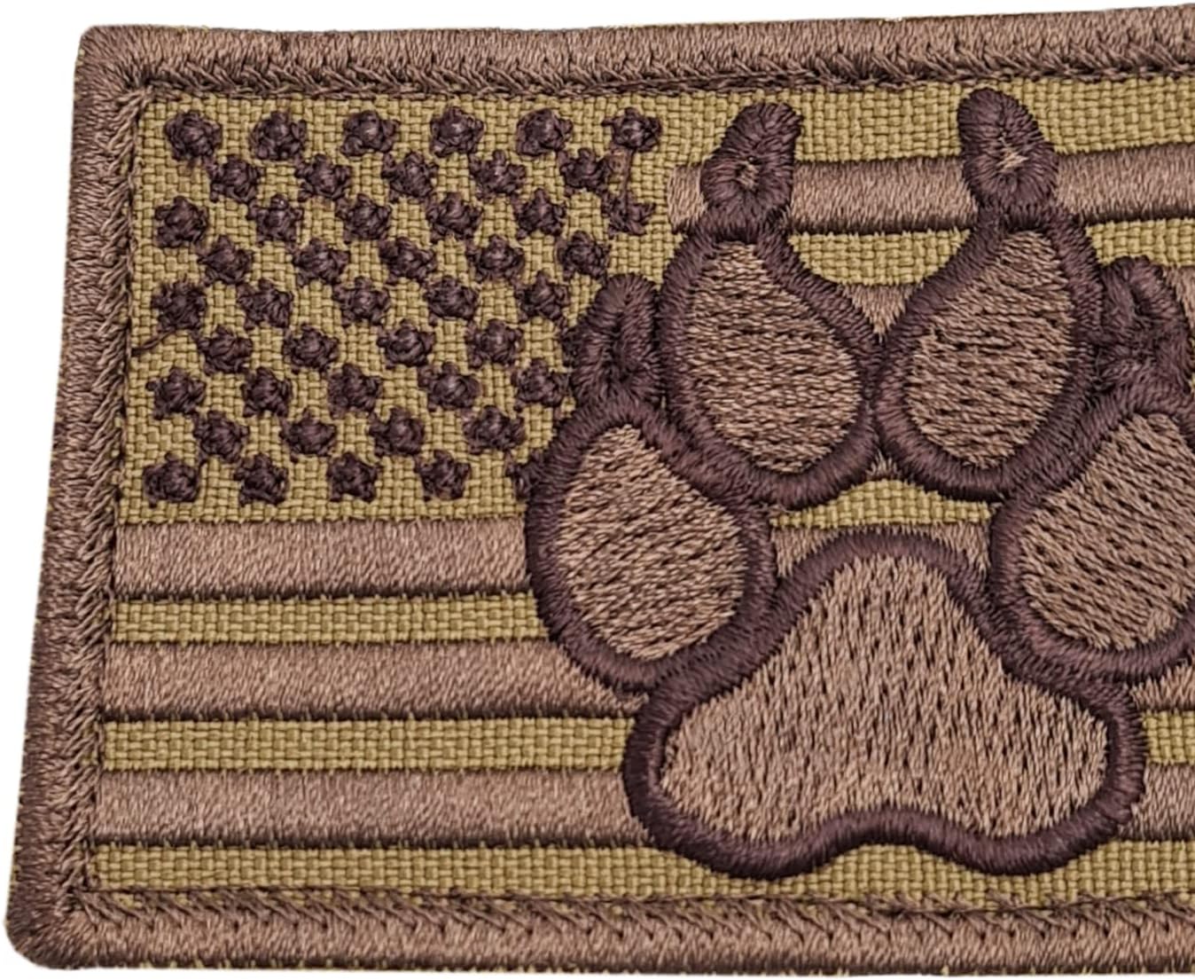 USA American Flag K-9 Dog Handler Morale Tactical Embroidery Touch Fastener Patch (Subdued)