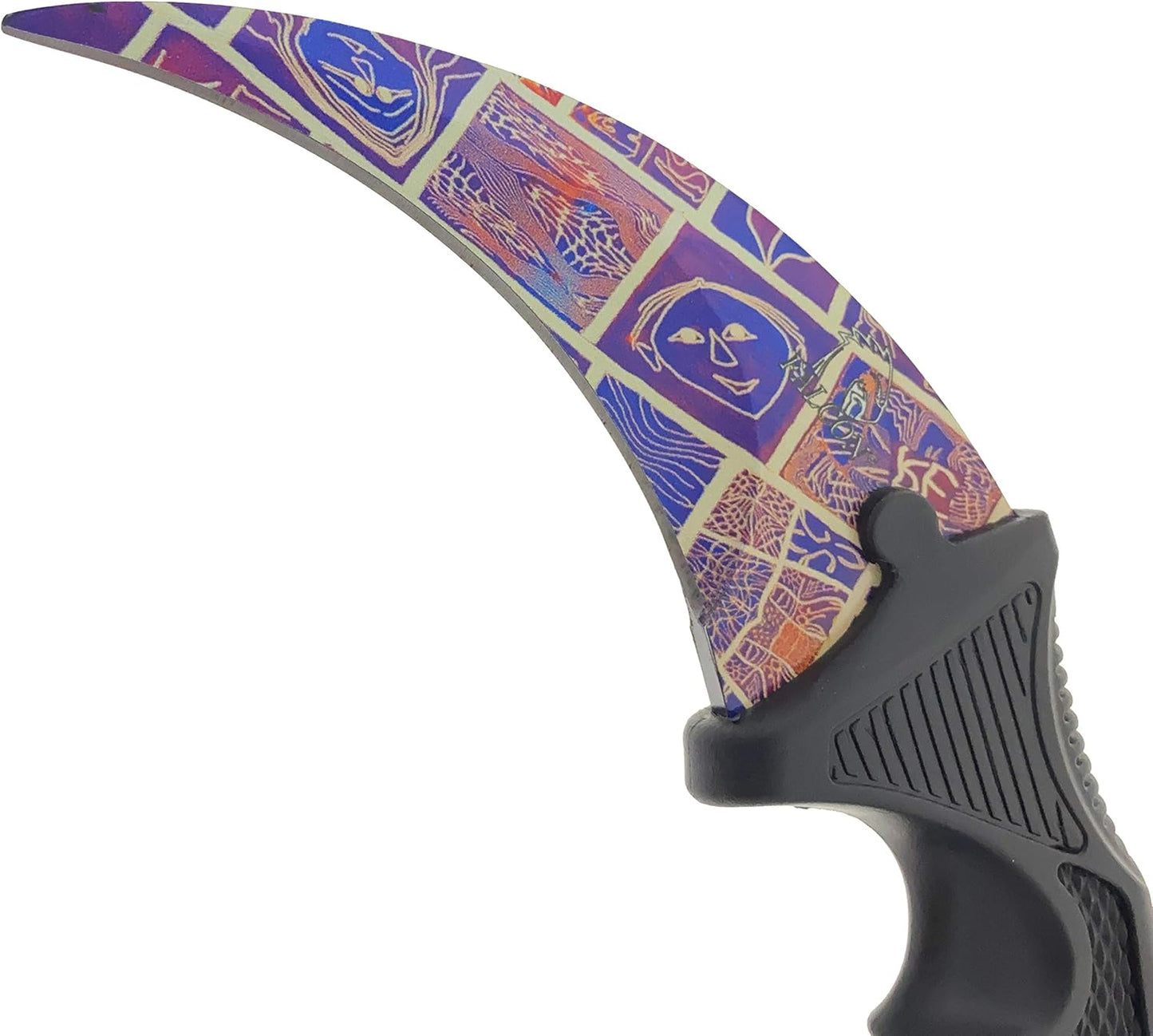 Falcon 7.5" CSGO Tactical Fixed Blade With ABS Sheath and Cord. For Collection, Gift, and Outdoors Camping Cut Ropes, Branches (Red Spider Web)