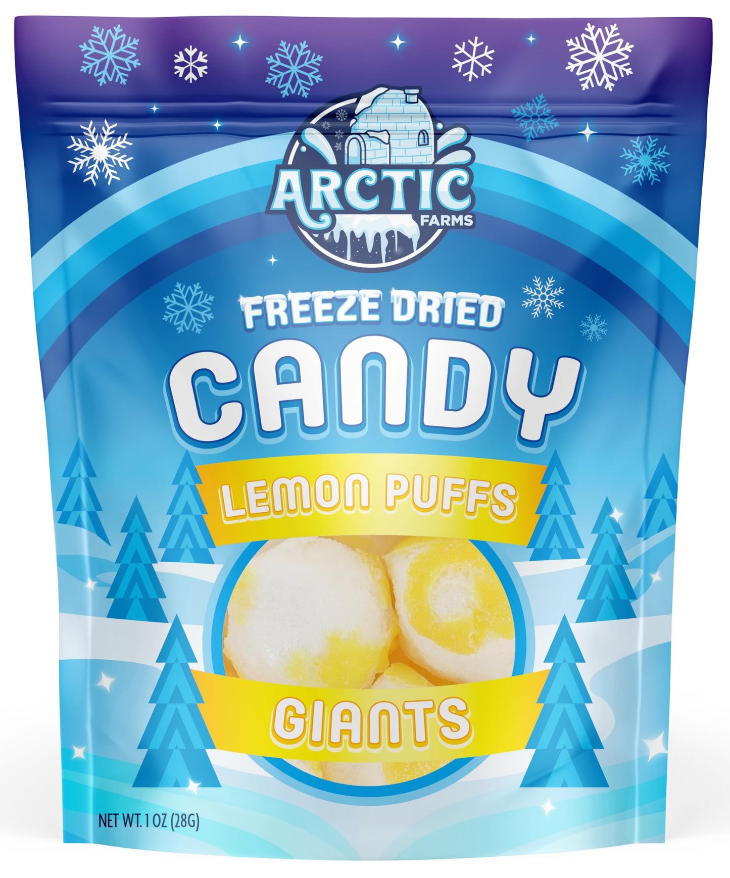 Arctic Farms Freeze Dried Candy Sour Lemon Puff Giants (1oz)