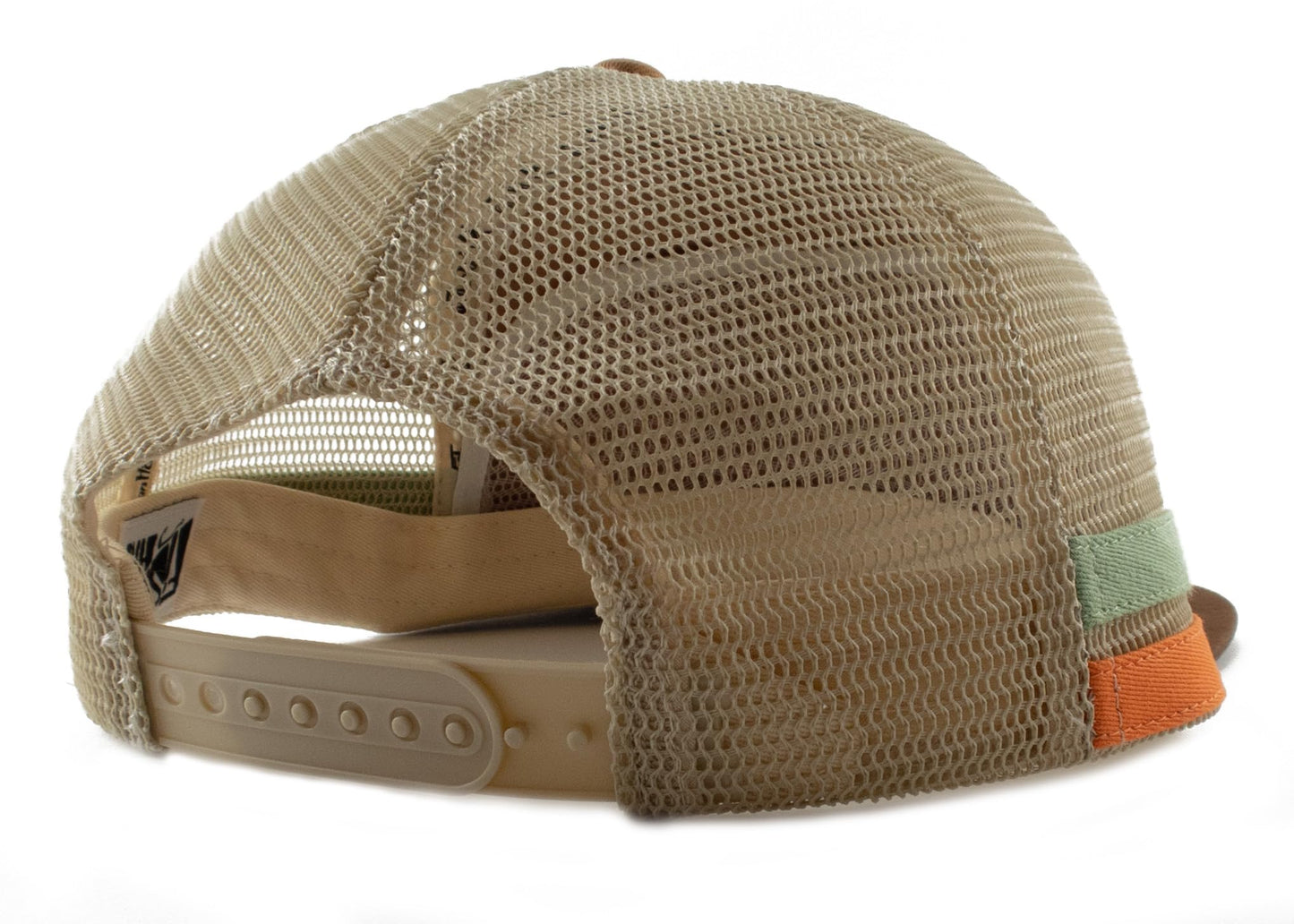 fish on hat Unisex Snapback Trucker Hat (Cotton Blend, Cacao Trout)