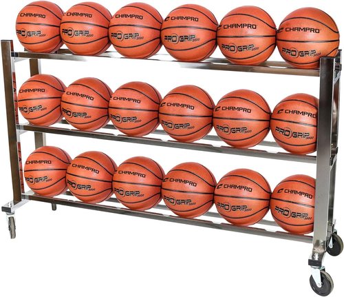 CHAMPRO Monster Steel Ball Cart - Durable 41" x 17" x 41" Sports Equipment Organizer