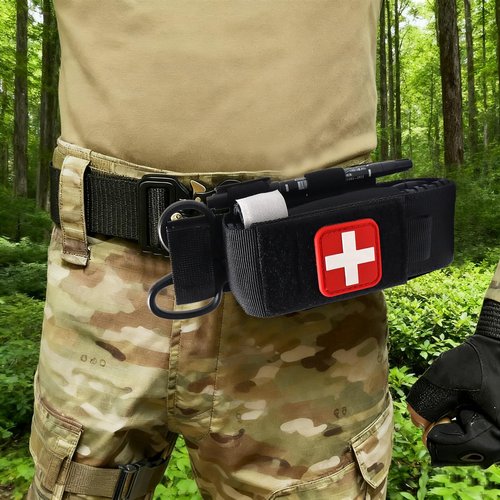 Tactical Molle Tourniquet Holster & Shear Holder Pouch Molle Compact Tourniquet Holder (Green 2 PCS)