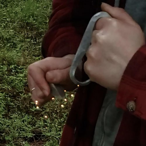 Coopers Bay Traditional Flint & Steel Striker - Forged High Carbon Steel - Primitive Bushcraft Firestarting Tool - Essential Piece for a Primitive Fire Making Kit