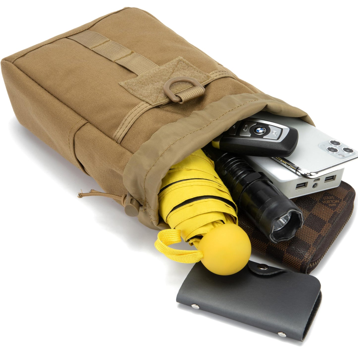 HAYUNEVER Tactical Molle Dump Pouch, Adjustable Drawstring Magazine Pouch, Roll Up Folding Mag Pouch Utility Waist Bag