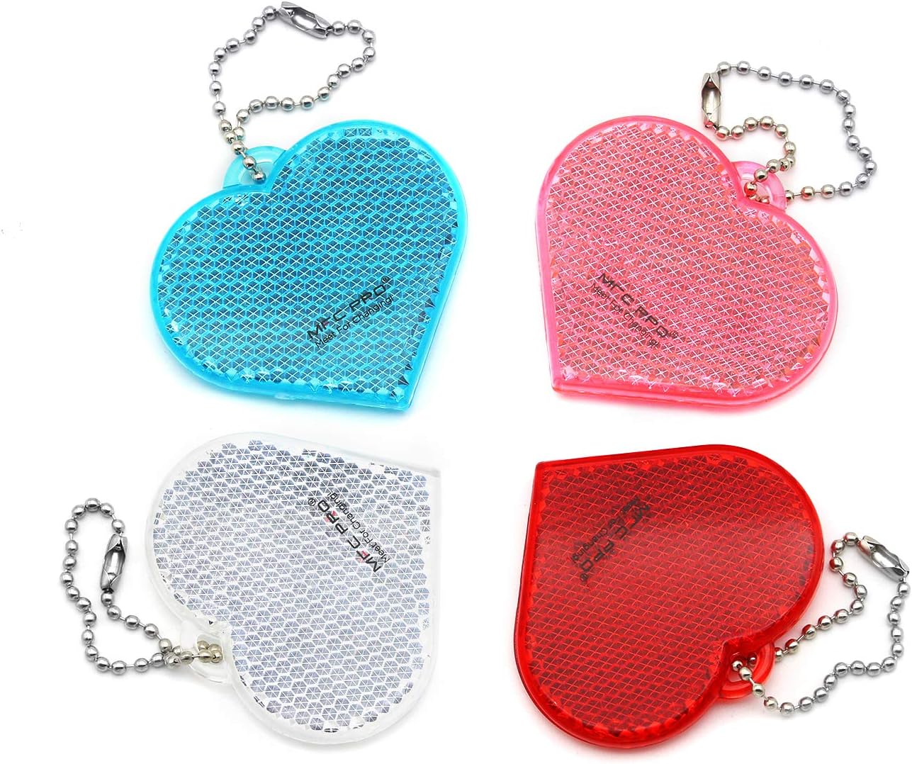 4Pcs Safety Reflector - Stylish Reflective Gear for Jackets, Bags, Purses, Backpacks, Strollers and Wheelchairs