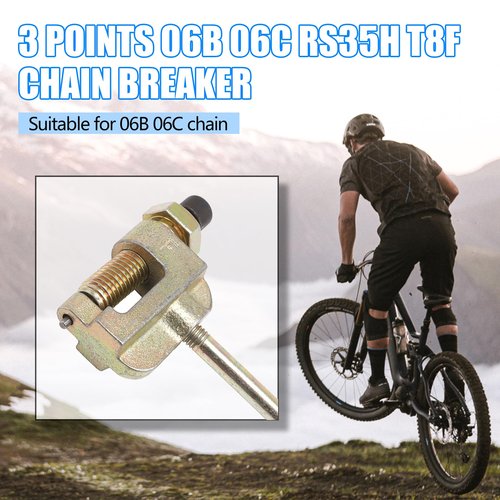 PLAXNS Chain Breaker, 3 Points 06B 06C 35h T8F Chain Tool, Universal for Dirt Pit Bike ATV Quad Go Kart Scooter Motorcycle Bicycle Mountain Electric Bike
