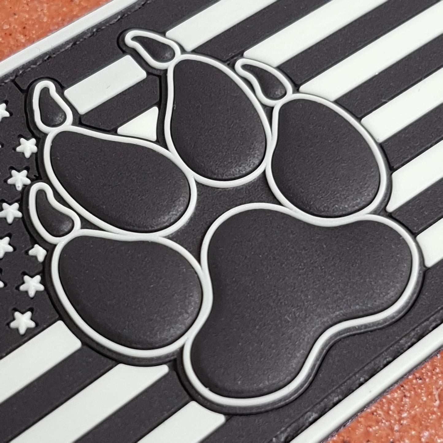 American K9 Patch Tactical PVC Badge Compatible with Velcro Dog Patches for Harness - Service Dog Patches, K9 Patches, Dog Vest Patches, Patches for Hats (Black White - Glow Dark)