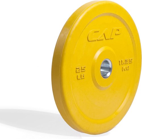 CAP Barbell Olympic 2-Inch Rubber Bumper Plate - Durable Weightlifting Disc