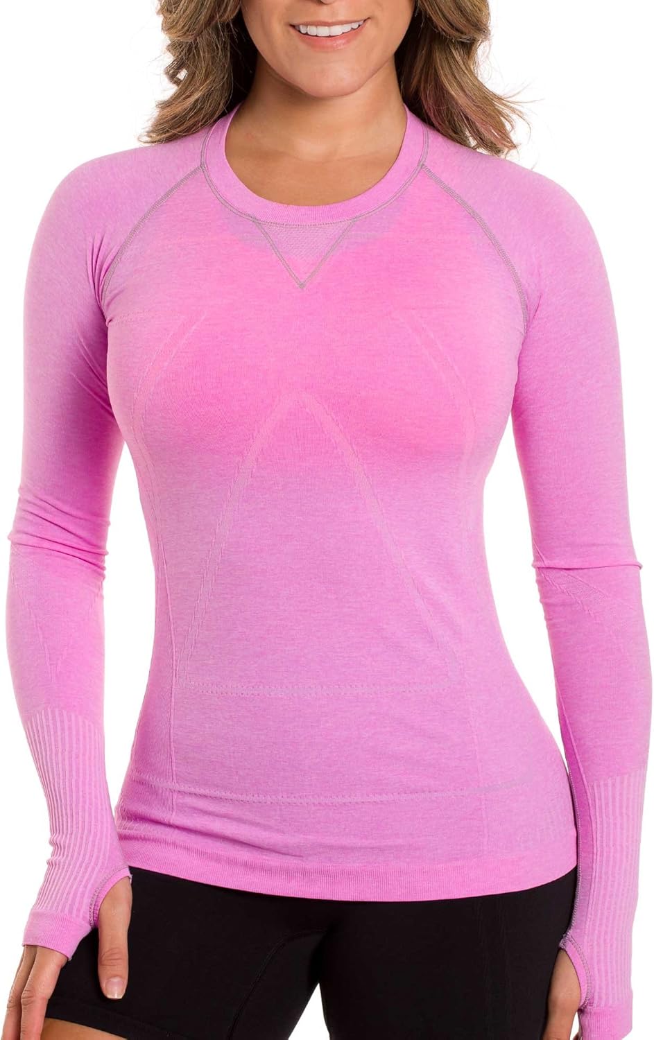 Zensah Women's Run Seamless Long Sleeve Running Shirt