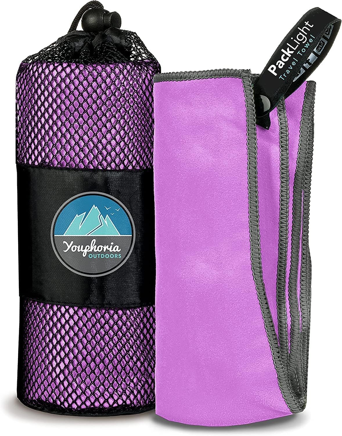 Youphoria Microfiber Travel Towel Fast Drying Lightweight - Quick Dry Towel for Camping, Beach, Backpacking, Hiking & Sport