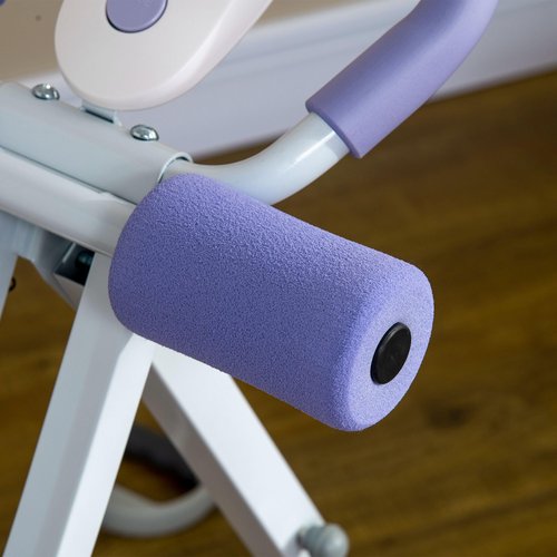 Soozier Foldable Ab Machine, Ab Workout Equipment with Resistance Bands, Height Adjustable Ab Trainer, for Core, Abdominal and Stomach Exercise