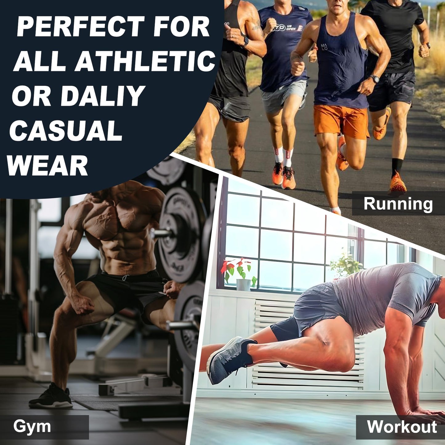 AIMPACT Men's 5 Inches Running Workout Shorts Quick Dry Lightweight Athletic Shorts with Pockets (Black M)