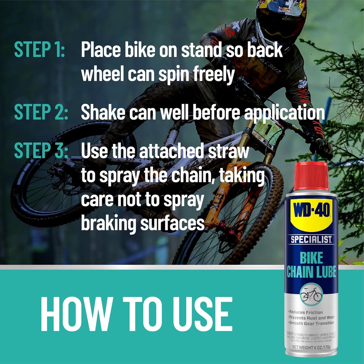 WD-40 Specialist Bike Chain Lube - 6 OZ | Premium Lubricant for Smooth Cycling