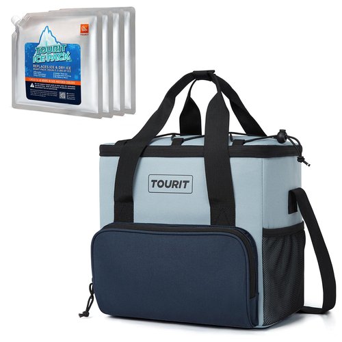 TOURIT Insulated Lunch Cooler Bag with Reusable Ice Packs for Coolers Long Lasting