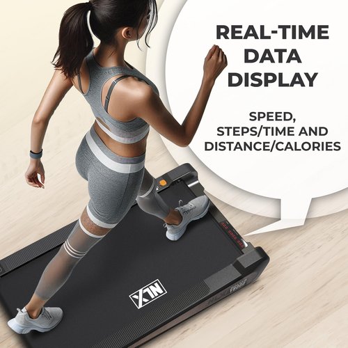 NLX Y8000 Treadmill - Under-Desk Treadmill Perfect for Home or Office Use, Walking or Running Treadmill with Adjustable Incline, 260 lbs Max User Capacity - by NLX Brand
