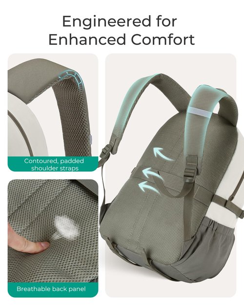 BAGSMART Gym Backpack with Shoes Compartment, Travel Backpack for Men Women, Stylish Workout Sport Bag for Yoga, Casual Weekender Carry On for Flight, College, Outdoor, Black