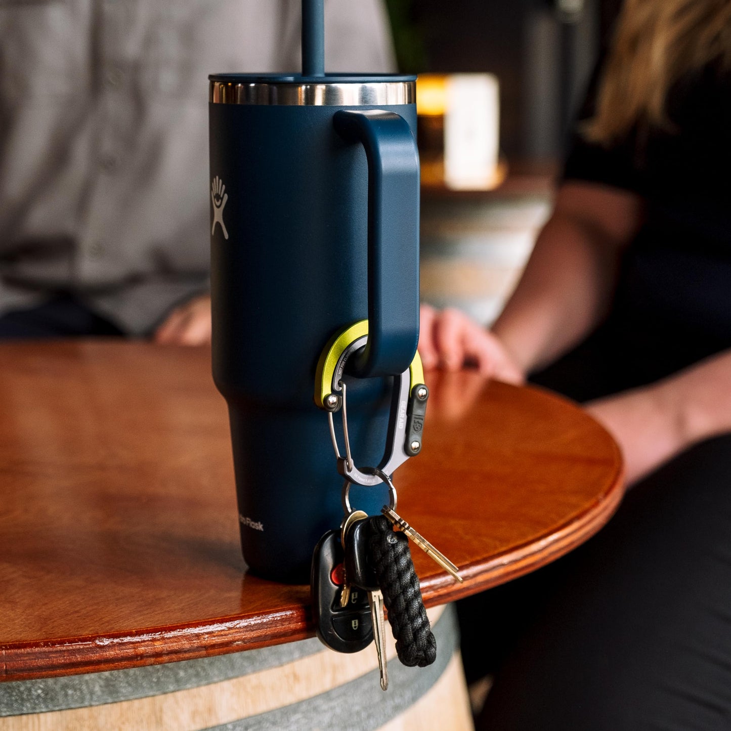 GEAR AID HEROCLIP Carabiner Clip and Hook (Small) for Purse, Stroller, and Backpack, Black and Blue, 2 Pack