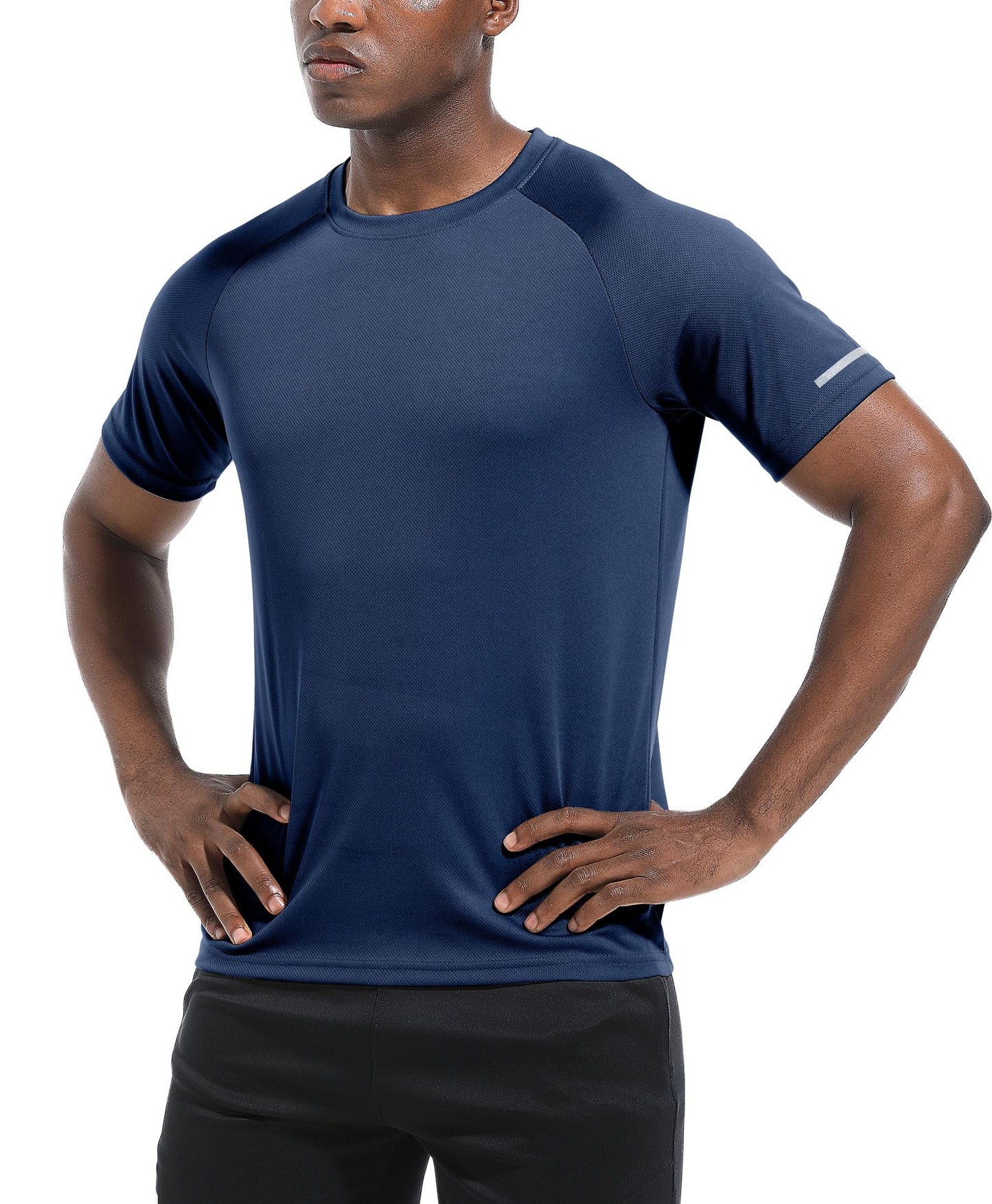 Boyzn 7 Pack Men's Dry Fit T Shirts Moisture Wicking Crew Neck T-Shirts Athletic Running Gym Workout Short Sleeve Tee Tops 7P01-XL