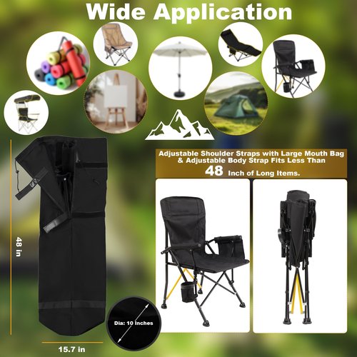 MtuxuYR Camping Chair Bag Replacement Folding Chair Bag Beach Chair Bag 600D Oxford Bag Hammock Bag (1 Pack,Updated Design)