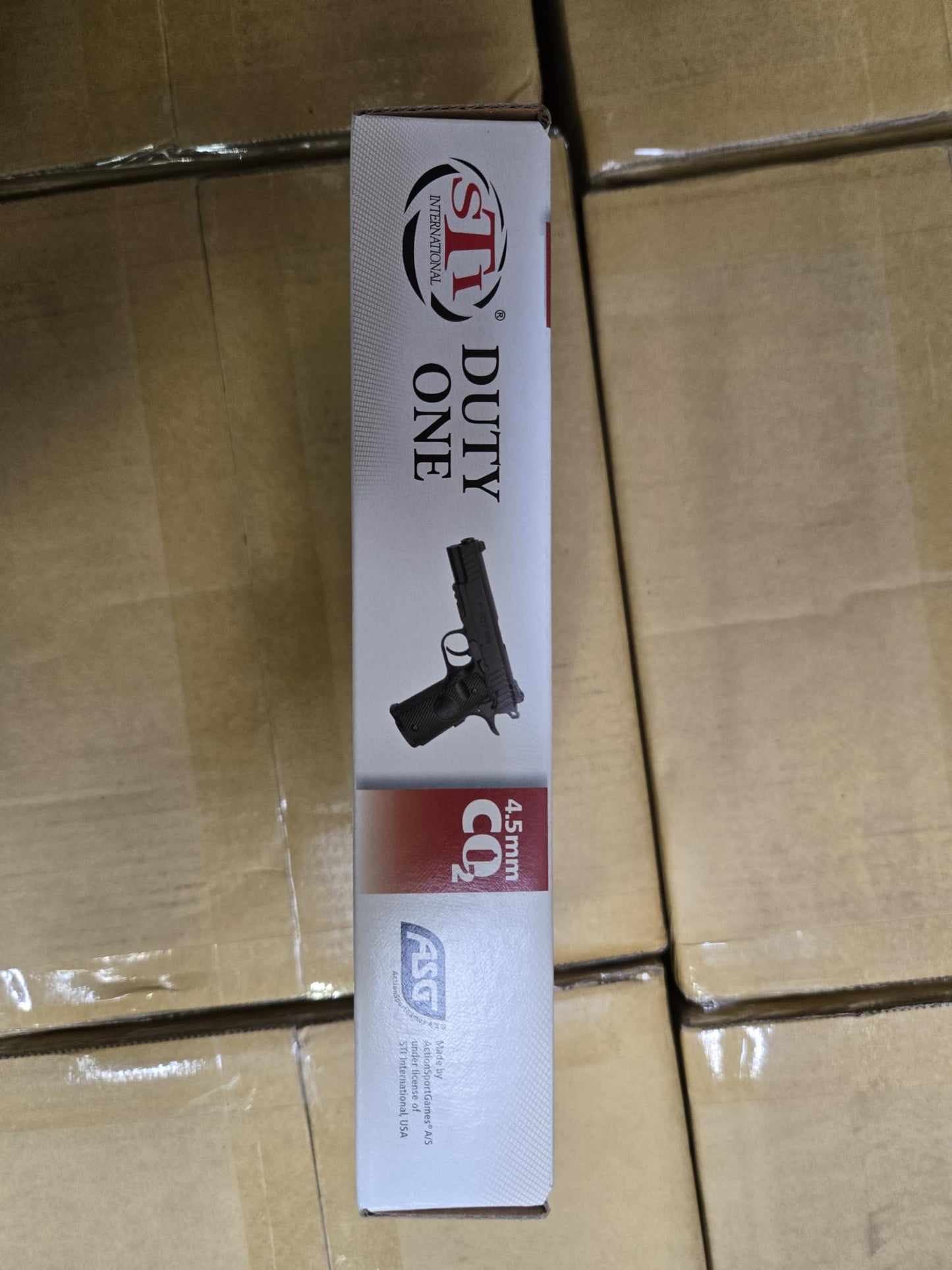 ASG STI Duty One 1911 CO2 Airgun, Full Metal, Non-Blowback, 4.5mm Steel BB, Black, Accessory Rail, Semi-Automatic