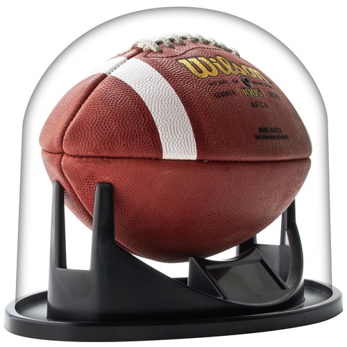 Balldome Football Display Case, Clear Holder and Stand for Autographed Footballs, UV Protection for Signed Collectibles or Trophys