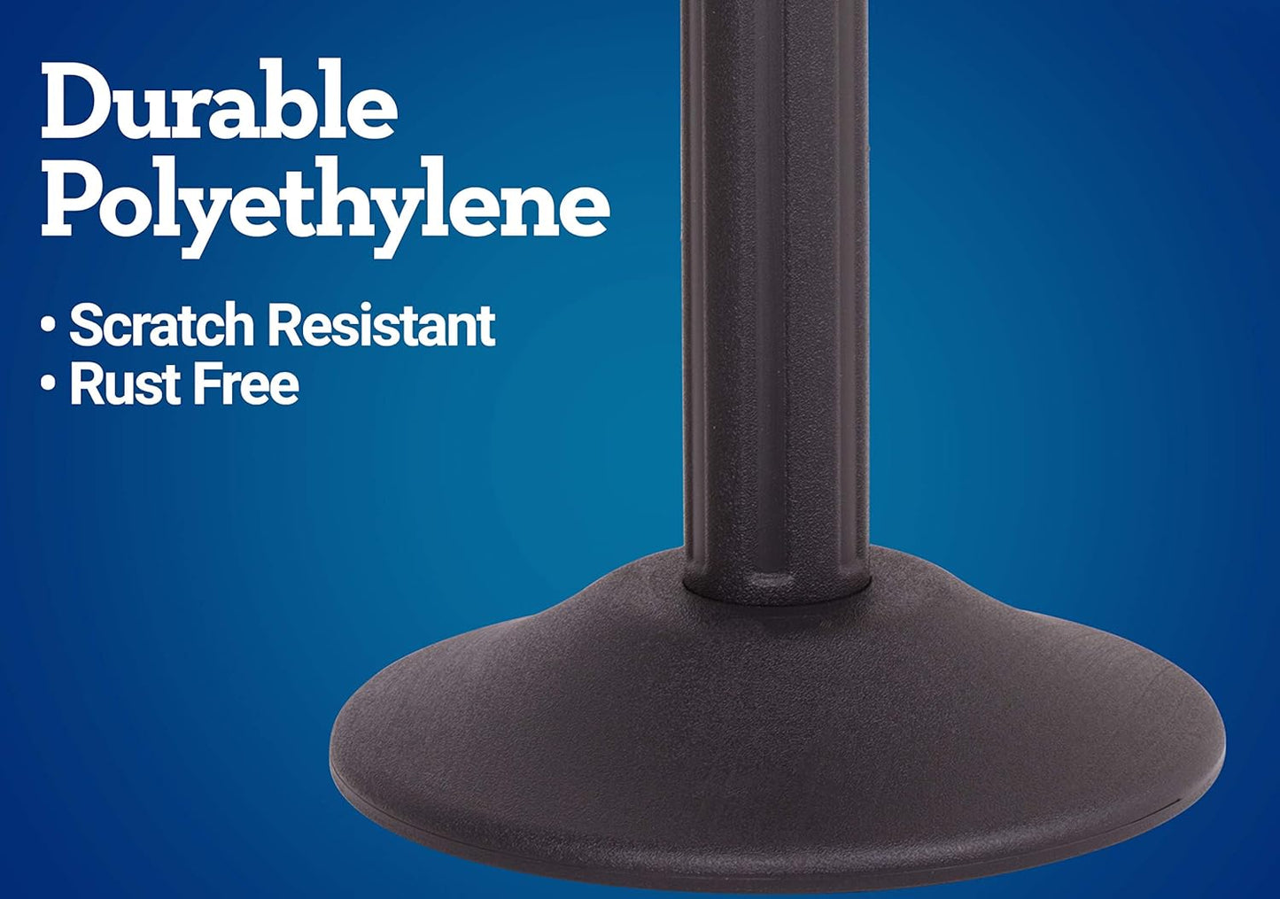 Weight ChainBoss Black Stanchion with Fillable Base - No Chain Needed