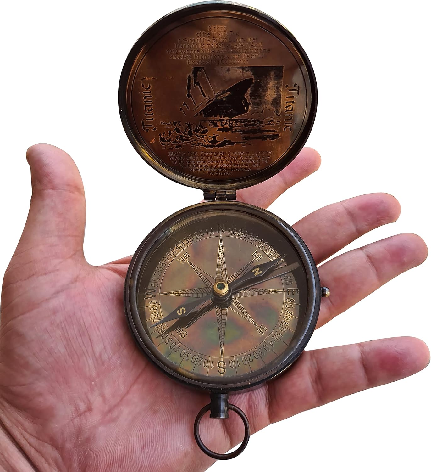 Authentic Antique Titanic Compass - Vintage Brass Finish Nautical Gift for Collectors