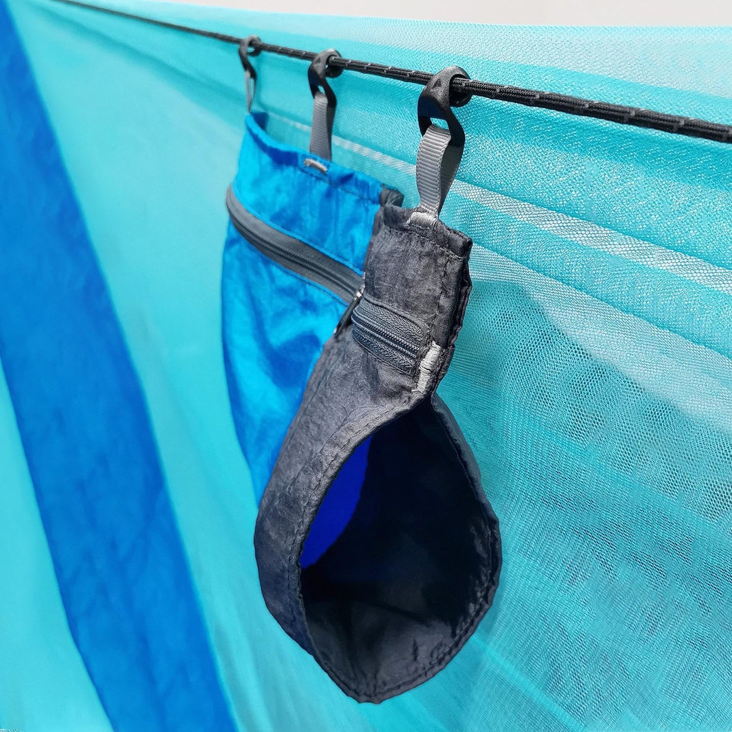 Amagogo Hammock Organizer Bag Dangling Pouch, Portable Hammock Storage Bag Storage Container for Camping Climbing Hiking Outdoor Sports, Blue