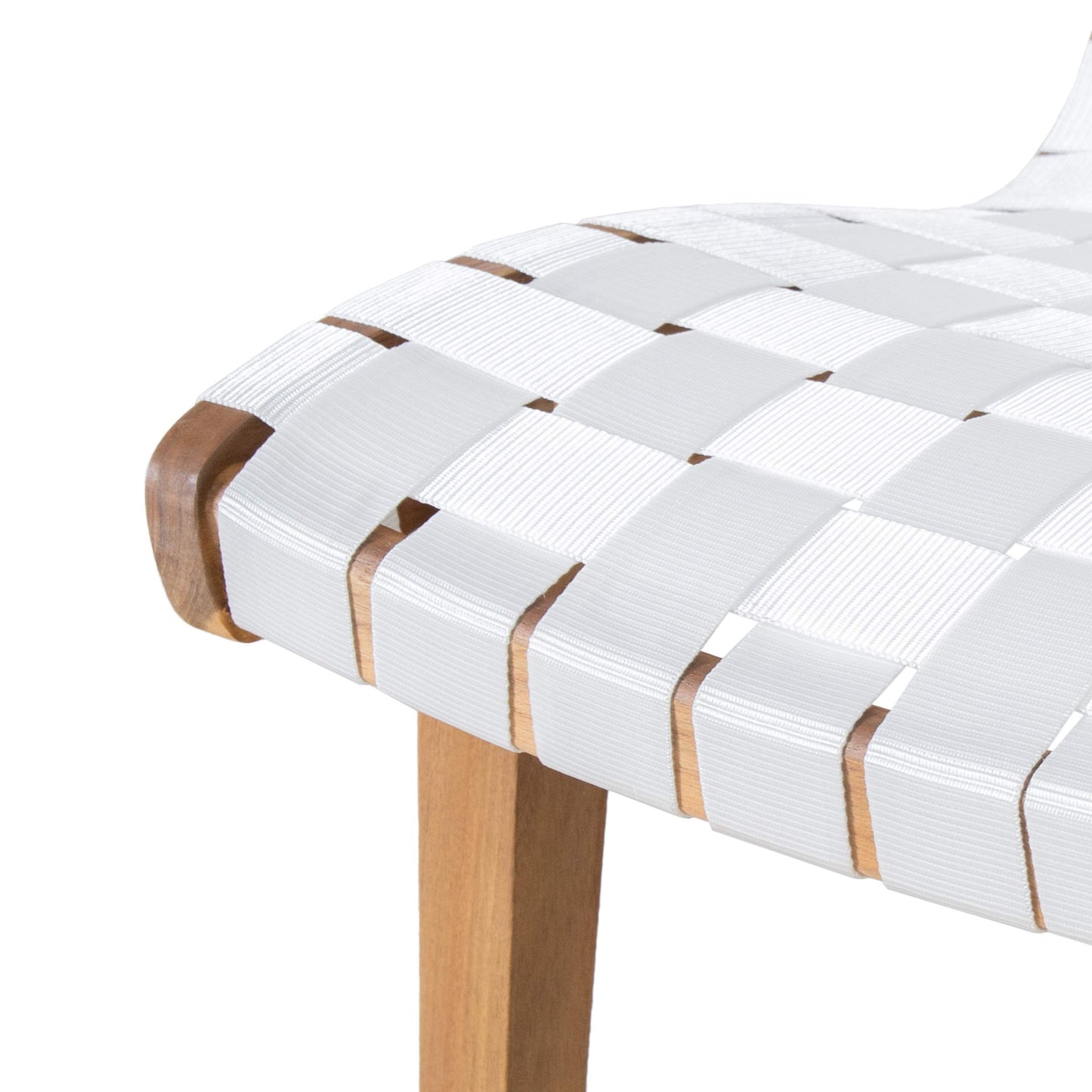 Christopher Knight Home Charlotter Outdoor Lounge Chair, White + Teak