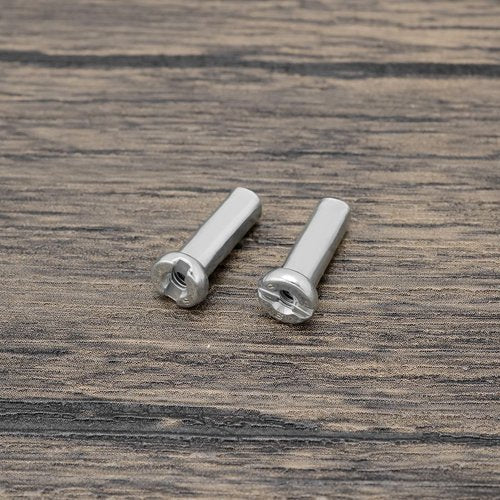 ECSiNG 100Pcs Bicycle Spoke Nipples Fit for 14G / 2mm Dia Spoke Mountain Road Bike Silver Steel 14mm Long Cycling Replacement Accessories