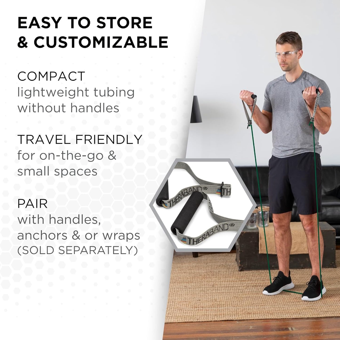 THERABAND Latex Resistance Tubing, Green, Heavy, Level 3, 100 ft Roll, Professional Grade Resistance Band for Exercise, Upper and Lower Body Workouts, Cut-to-Length, Color-Coded Levels