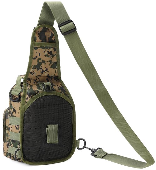 HOW'ON Hunting Backpack Waterproof Sling Shoulder Bag Small Carry Pouch Digital Jungle Camo