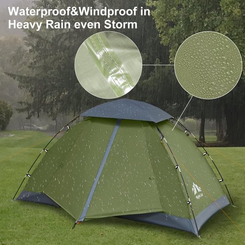 Night Cat Upgraded Backpacking Tents 1 2 Persons Easy Clip Setup Camping Tent Adults Scouts Heavy Rainproof Compact Lightweight,Single-Size
