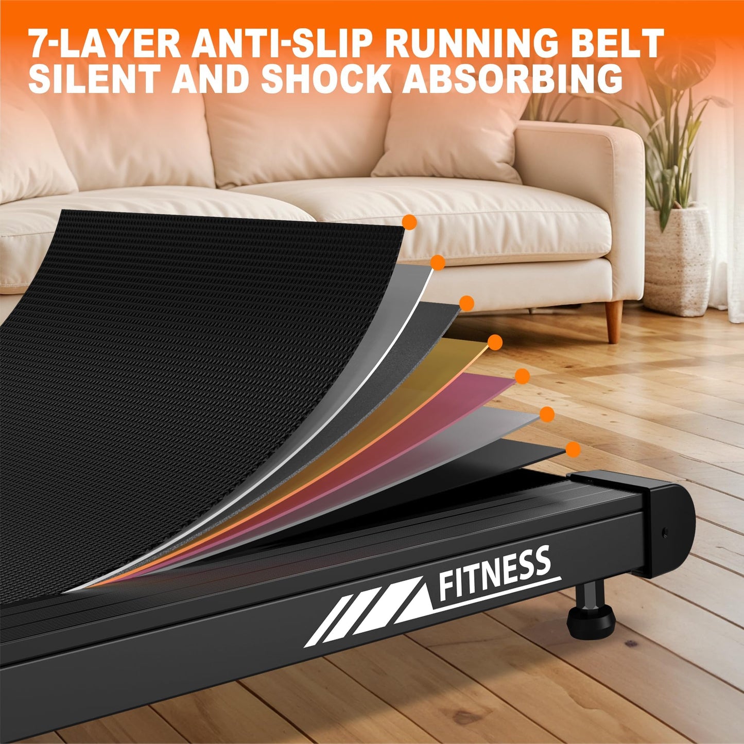 Foldable Treadmill for Home Walking Pad: 2 in 1 Walking Pad with Handle Bar & Bluetooth Speaker- Under Desk Treadmills with Dual LED Display and 12 preset Programs, APP Compatible