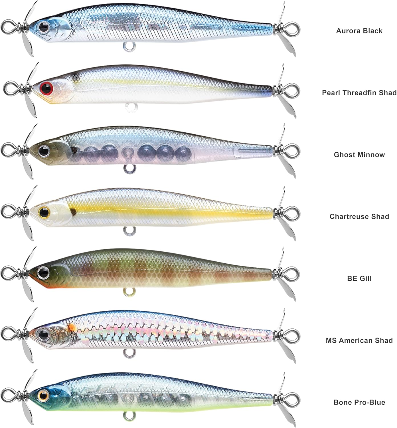 LUCKY CRAFT Screw Pointer 80, Freshwater Bass Fishing Lure, Jerkbait, Smallmouth, Walleye, Sinking, Tournament Winning, Spy Bait, Fishing Gear, Fishing Accessories, Tackle