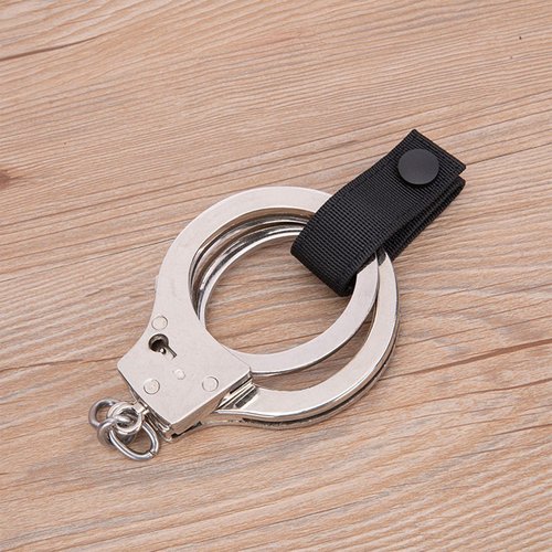 Handcuff Strap Holder 2Pcs Handcuff Belt Straps Single Snap Nylon Hand CuffBelt Keeper Chain HandcuffHolder Strap Belt Clip Quick Release Hook 2.25" Tactical Cuffs Carrier for Duty Belts