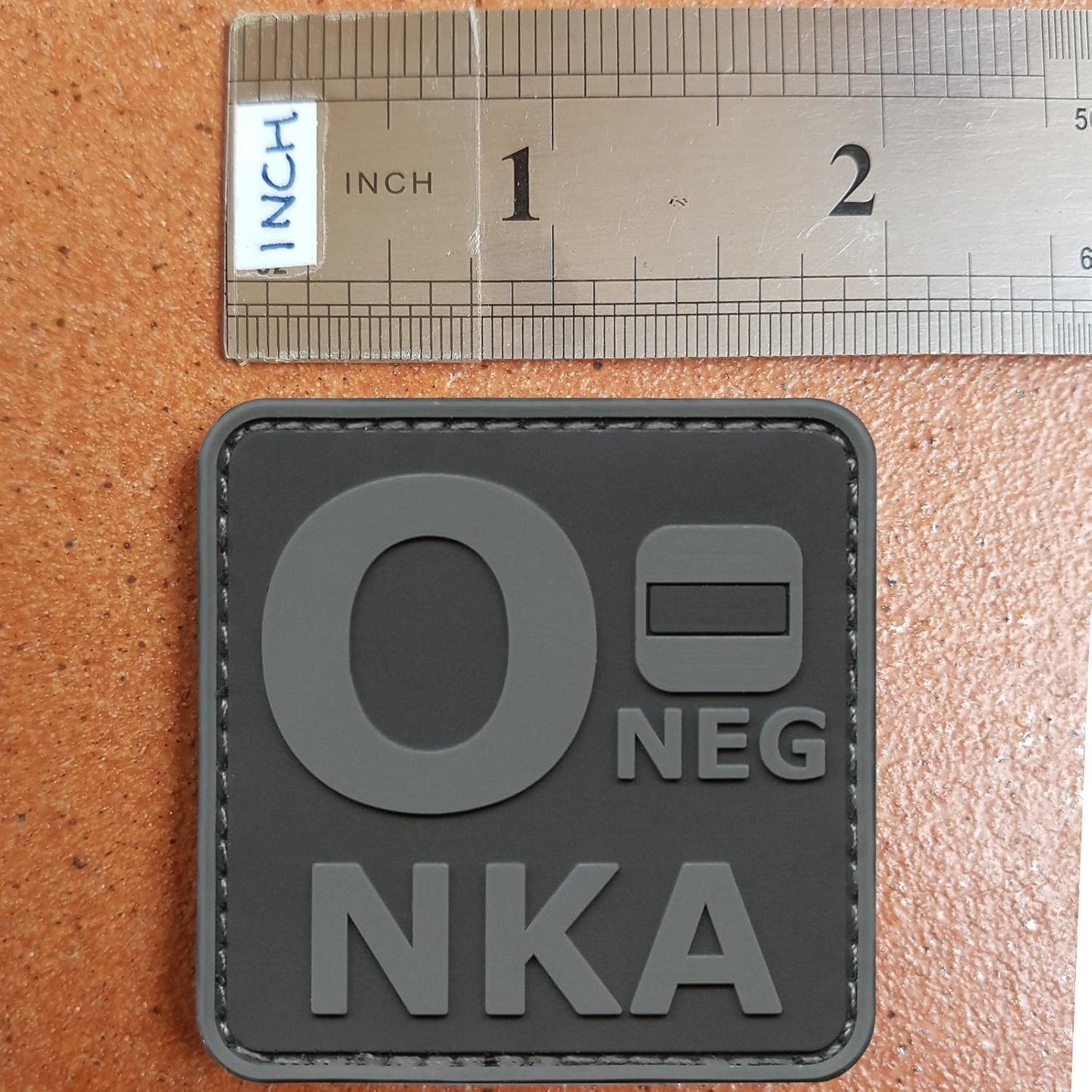 First Aid Patch 2x2 O Negative Compatible with Velcro PVC Patches for Vest Plate Carrier Ifak Patch First Aid Kit Blood Type (Blackout Subdued)