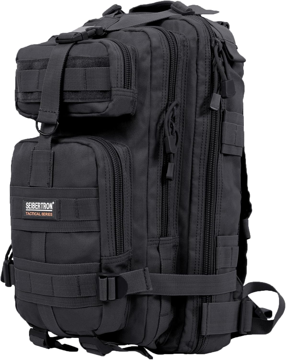 Falcon 27L Water-Repellent Hiking Backpack - Compact Camping Pack (Black)