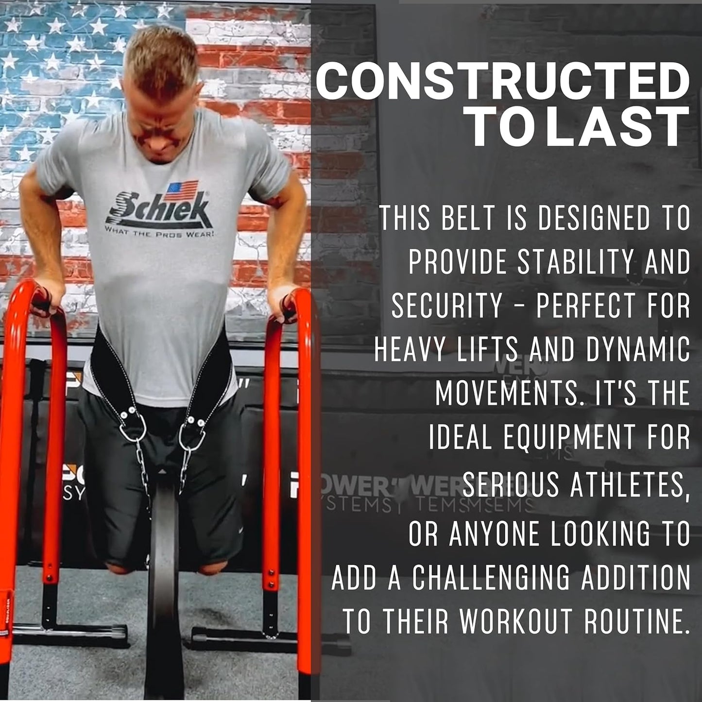Schiek Dip Belt for Weightlifting - Adjustable, Durable, Supports Heavy Lifts