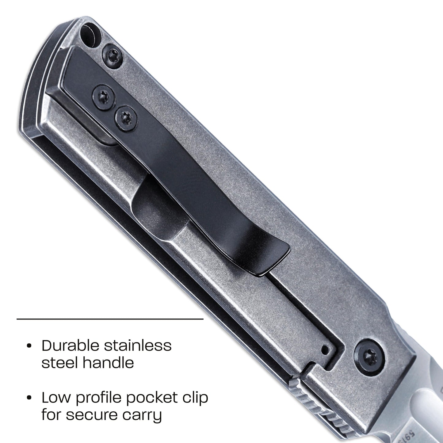 CRKT MinimalX Everyday Carry Folding Knife: Razor Style with 12C27 Steel Blade, Stainless Steel Handle, 5915