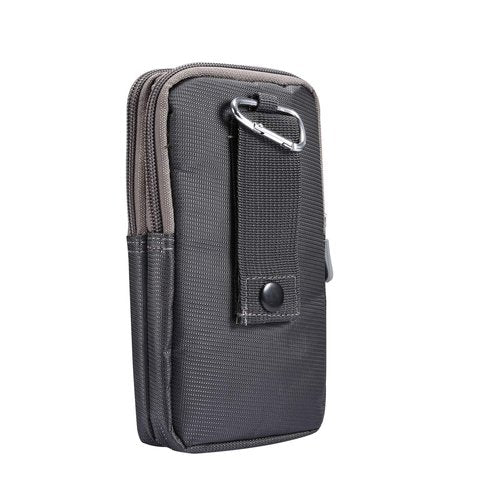 Cell Phone Holster with Belt Clip for Men,Vertical cell phone Waist Bag, Outdoor Trave Clutch Bag Card Holder Mobile phone Belt Loop Pouch Mini Waist Pocket for Hiking, Camping with Carabiner Hook