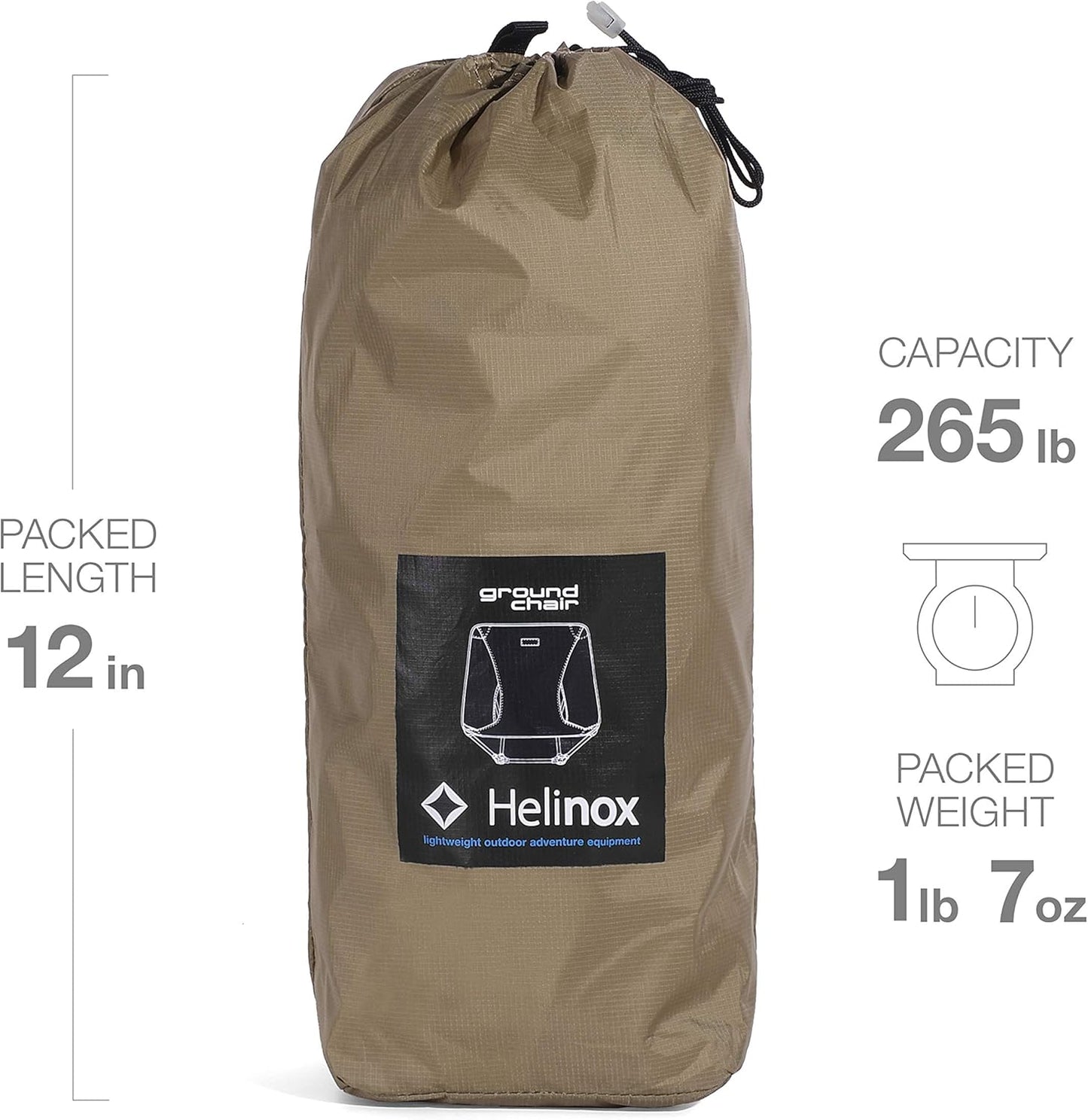 Ultralight Portable Helinox Ground Chair for Camping & Outdoor Adventures
