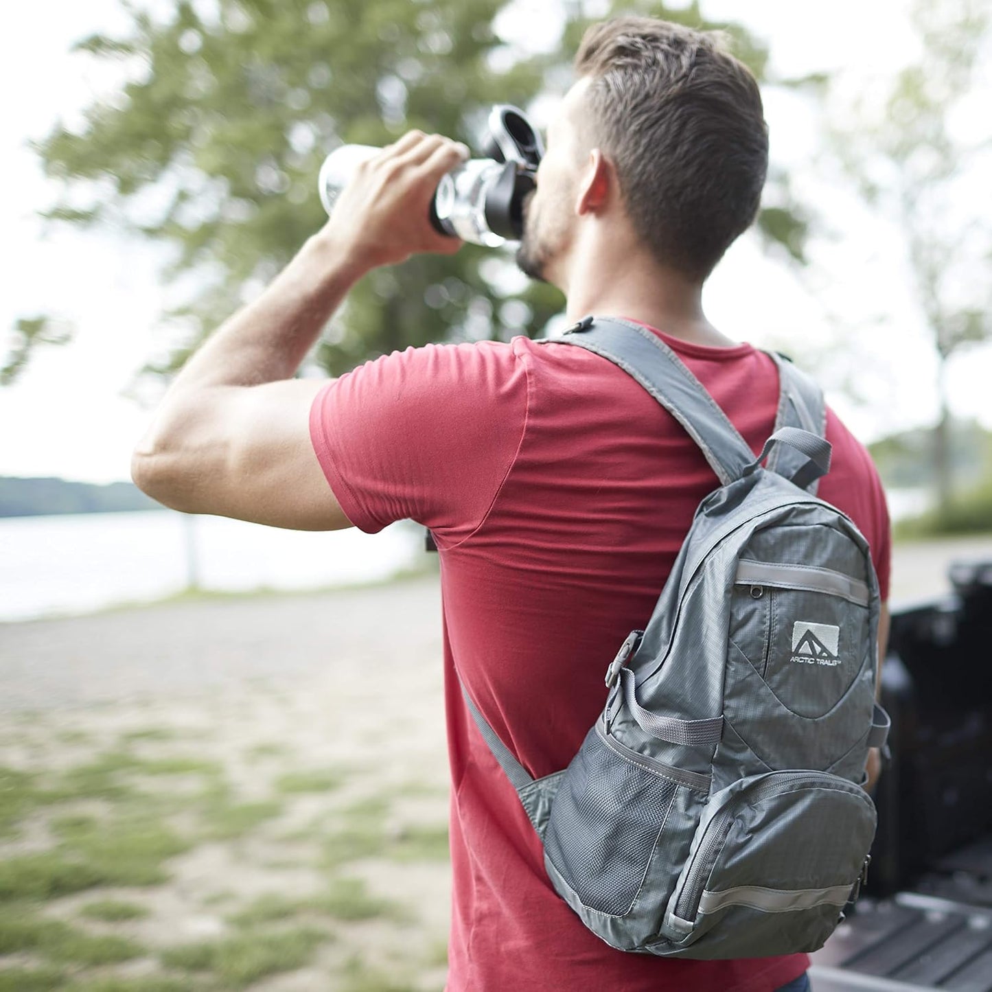 Franklin Sports Arctic Trails Lightweight Packable Durable Travel Hiking Backpack Daypack Outdoor Compact Foldable Design