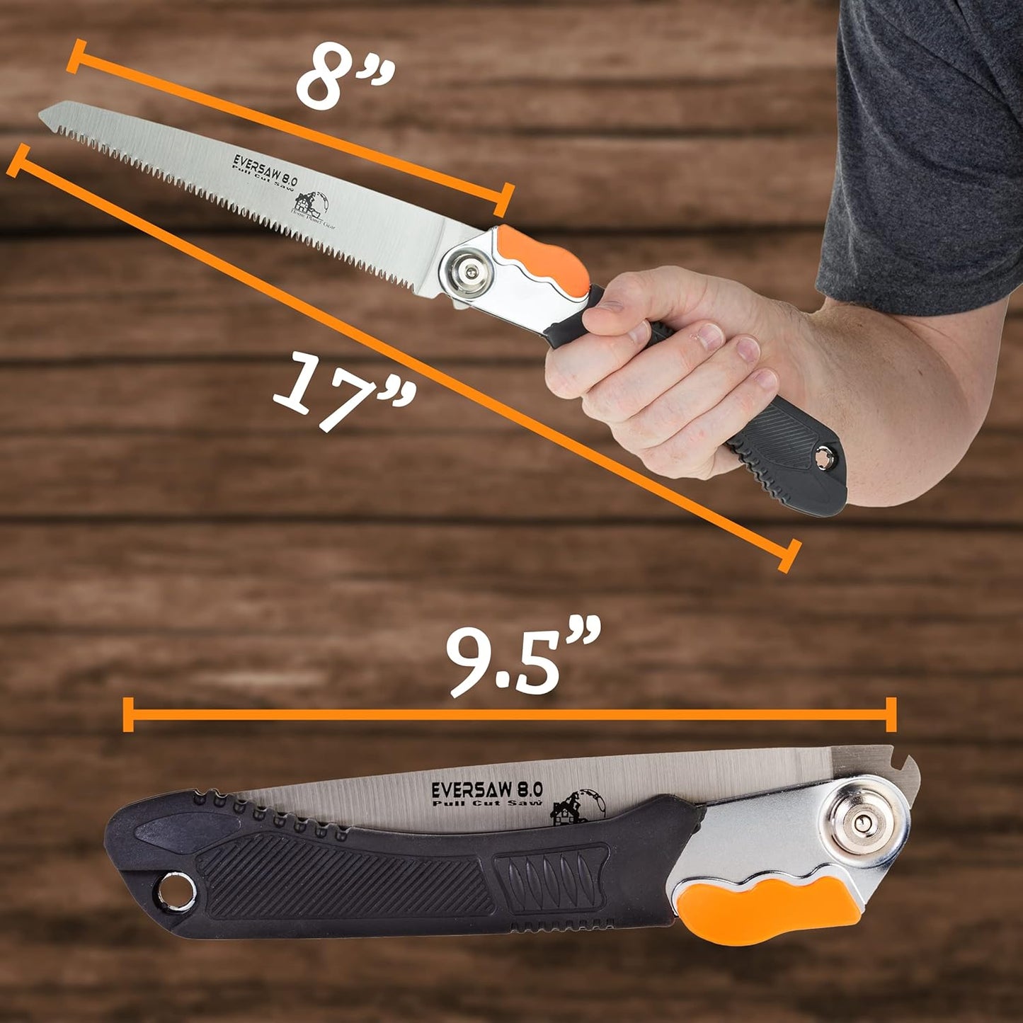 8-Inch EverSaw Folding Hand Saw - Compact Pruning & Gardening Tool for Trees