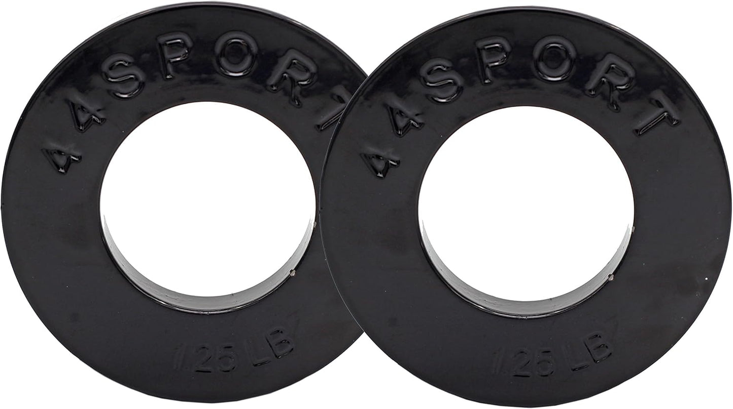 44SPORT 1.25lbs Olympic Fractional Weight Plates Black – Set of 2