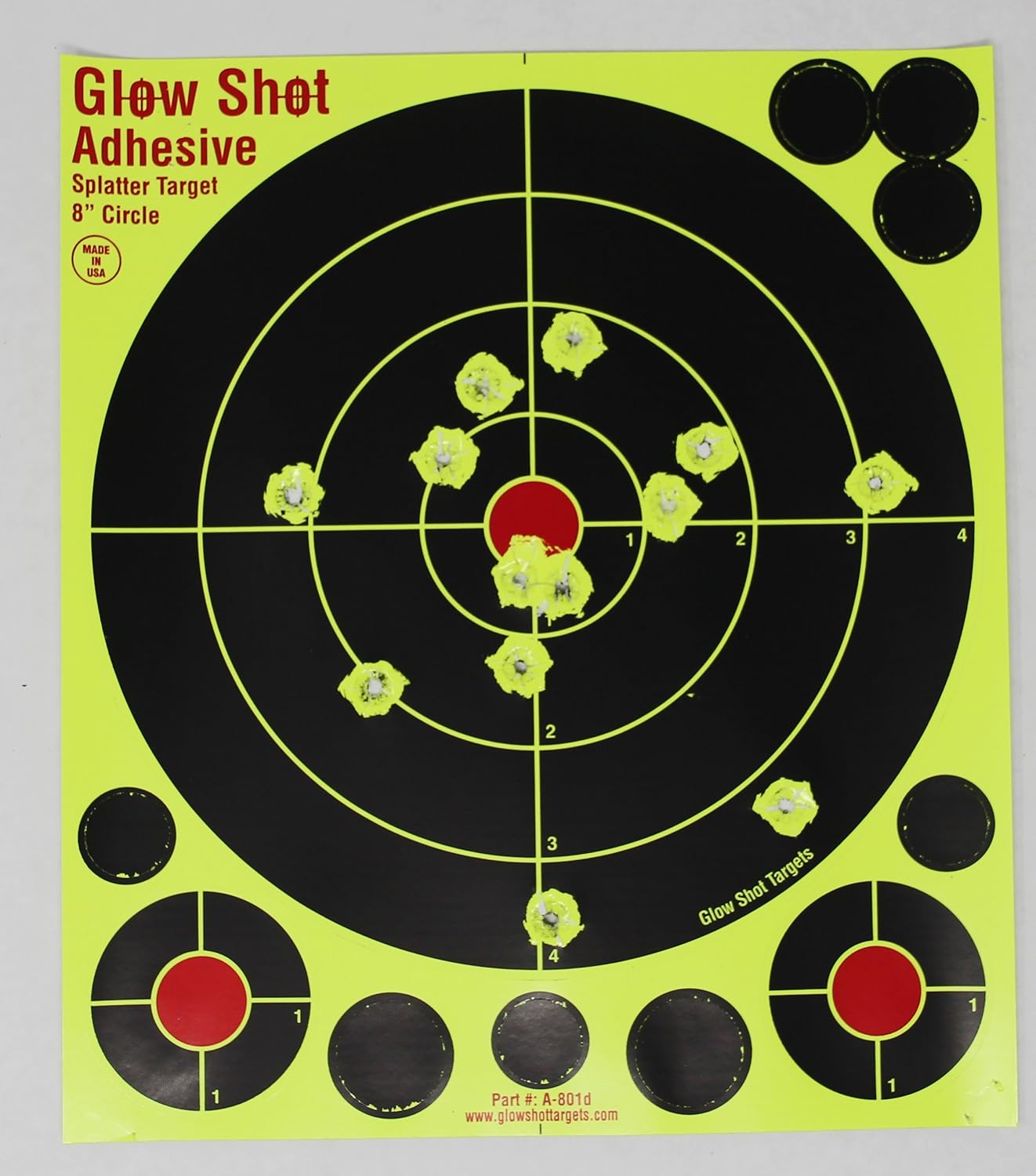 50 Pack - 10" Reactive Splatter Targets - Glowshot - Multi Color - Gun and Rifle Targets - Glow Shot